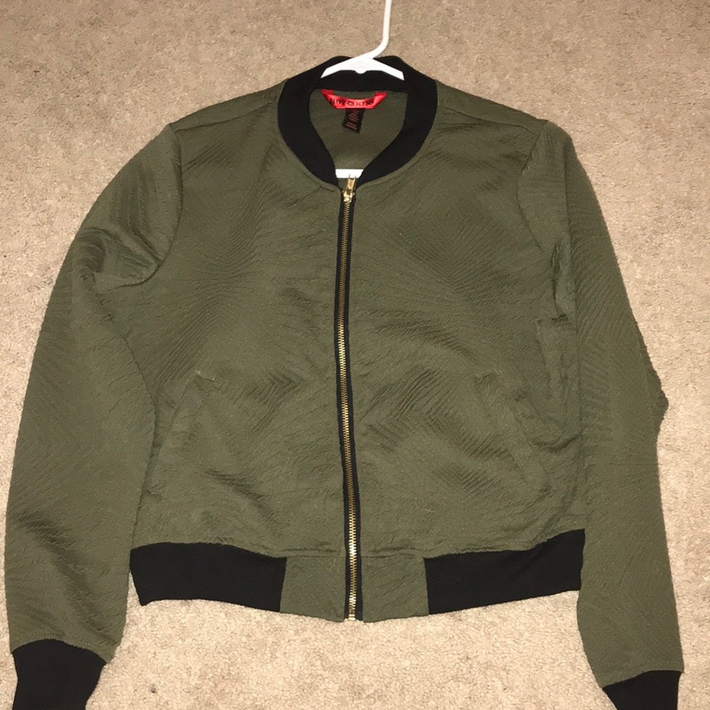 Green and black sweatshirt